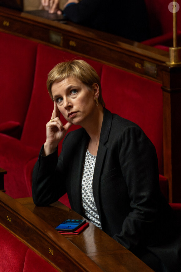 Clémentine Autain à l'Assemblée nationale. Photo by Alexis Jumeau/ABACAPRESS.COM