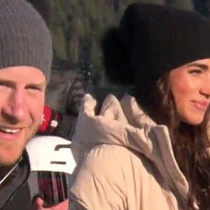 Le prince Harry, duc de Sussex, de passage à Whistler (Canada) avec Meghan Markle pour préparer les Invictus Games 2025, répond aux questions de Will Reev pour l'émission "Good Morning America", le 15 février 2024