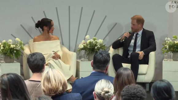 Le prince Harry et Meghan Markle prennent la parole lors d'un événement pour la journée mondiale de la santé mentale à New York