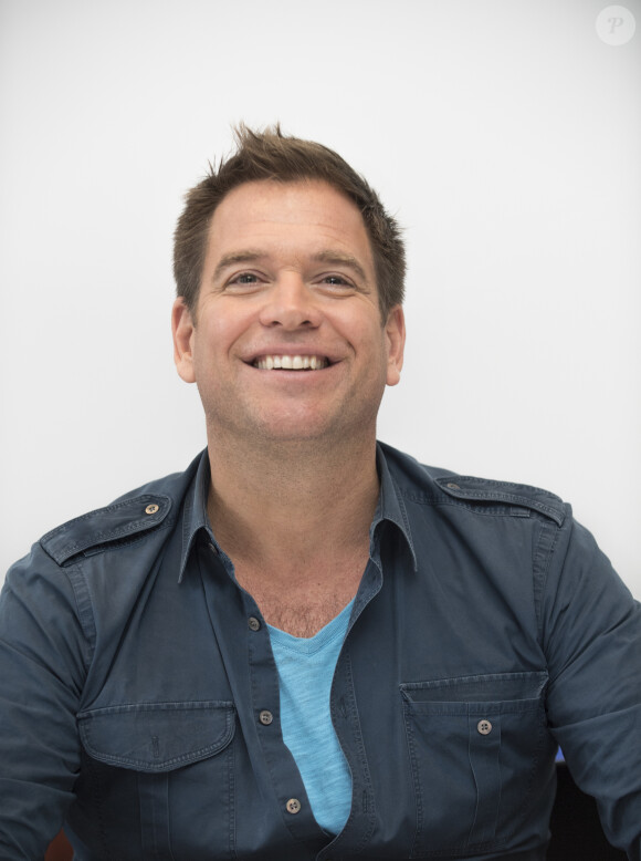 Michael Weatherly en conférence de presse pour "Bull" à New York, le 21 septembre 2018.