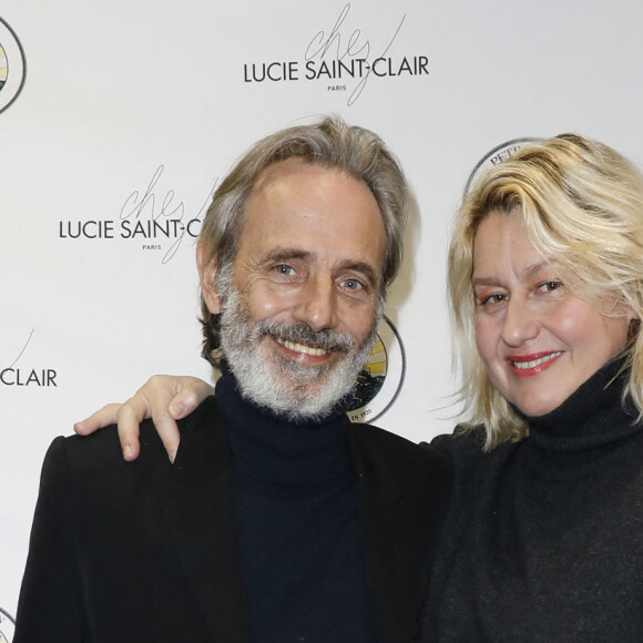 Exclusif - Alain Viot (président de Lucie Saint-Clair), Luana Belmondo - Soirée "Beauté et Gastronomie" chez Lucie Saint-Clair Paris pour une dégustation de caviar et des ateliers coiffure à Paris le 8 décembre 2022. © Marc Ausset-Lacroix/Bestimage 