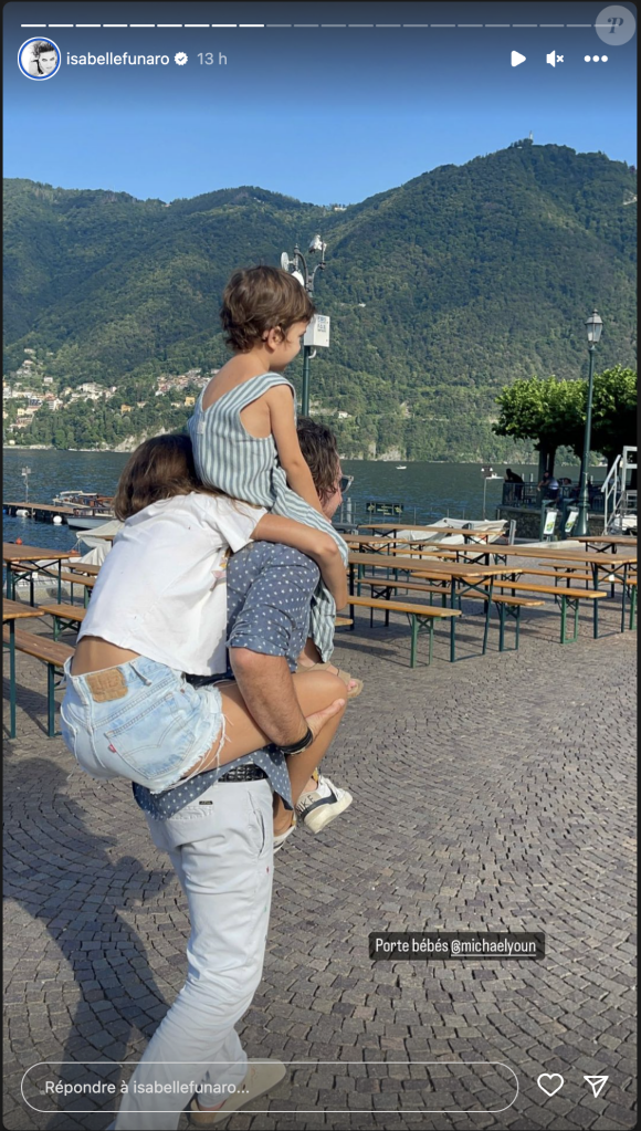 A noter d'ailleurs que leur fils a lui aussi un prénom original
Isabelle Funaro et Michael Youn avec leurs deux enfants, Instagram.