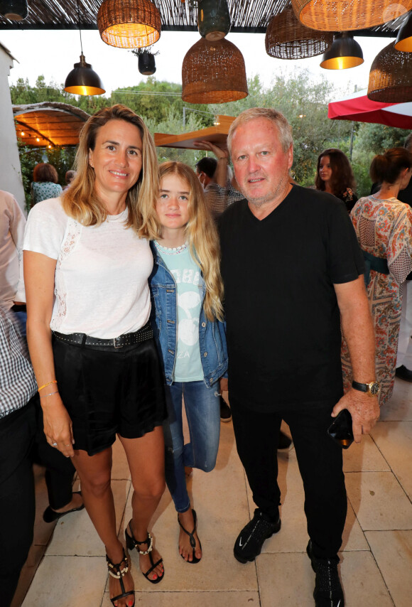 Exclusif - André Boudou, sa femme Adine et leur fille Alcéa lors de la soirée d'inauguration de l'Hôtel Lou Pinet et du restaurant Beefbar à Saint-Tropez le 11 juillet 2020. La soirée était organisée par Caroline Barclay pour la famille Pariente (fondateur de Naf Naf). L'occasion aussi de célébrer l'anniversaire de Jacqueline Veyssière, ancienne directrice des caves du roi pendant 30 ans © Luc Boutria / Nice Matin / Bestimage 