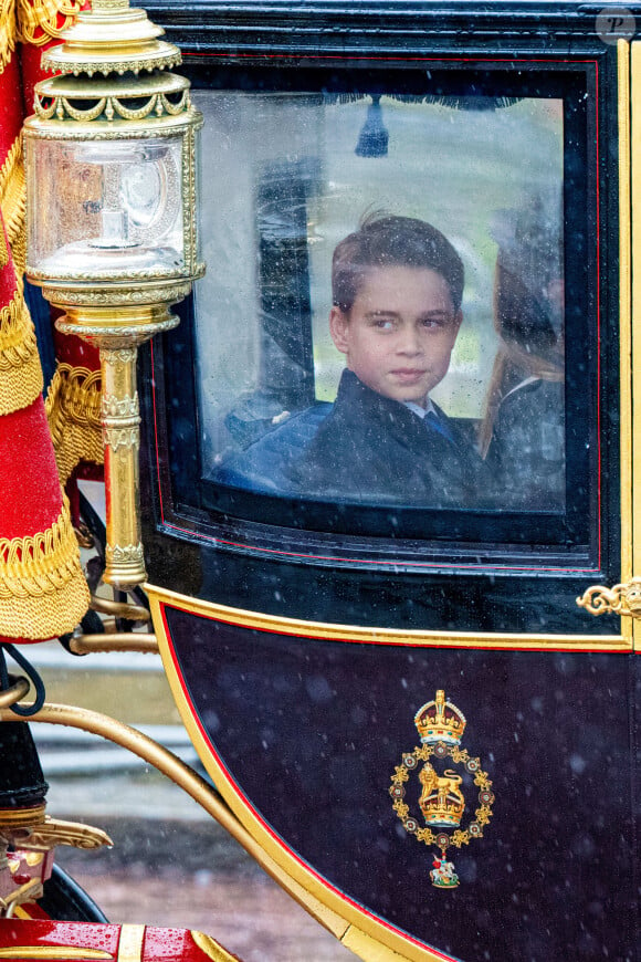 Le prince George lors de la cérémonie de la montée des couleurs 2024, marquant l'anniversaire officiel de la monarque à Londres. Le 15 juin 2024. Photo par Mischa Schoemaker/ABACAPRESS.COM