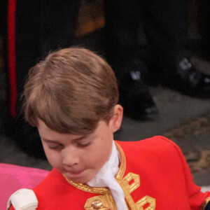 Photo d'archives datée du 06/05/23 du prince George lors de la cérémonie de couronnement du roi Charles III et de la reine Camilla à l'abbaye de Westminster, à Londres.