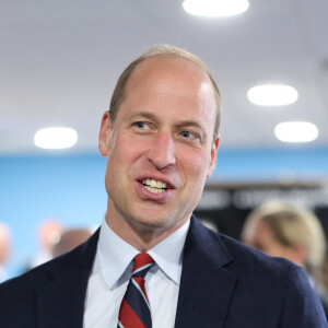 Le prince William de Galles, en tant que commodore de l'air, s'est rendu dans son ancienne base de la Royal Air Force à Holyhead sur l'île d'Anglesey, où il a passé trois ans en tant que pilote d'hélicoptère. Le 9 juillet 2024 © Chris Jackson / Bestimage 