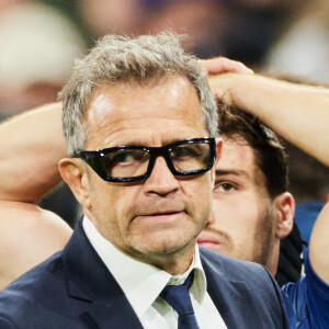 Le sélectionneur s'est montré très touché devant les caméras
 
Fabien Galthié - Coupe du Monde de Rugby France 2023 - Match de quart de finale "France-Afrique du Sud (28-29)" au Stade de France à Saint-Denis le 15 octobre 2023. © © Moreau-Jacovides/Bestimage