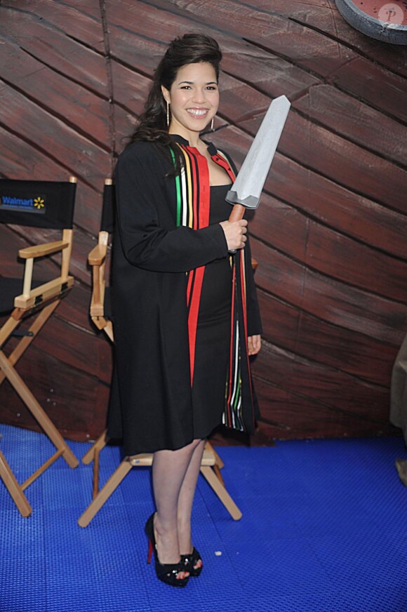 America Ferrera lors du photocall pour le dernier film d'animation de DreamWorks How to Train Your Dragon à New York le 23 mars 2010