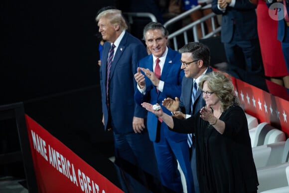 Donald Trump à la Convention nationale républicaine à Milwaukee, Wisconsin, au Fiserv Forum, mercredi 17 juillet.