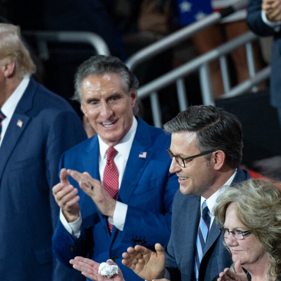 Donald Trump à la Convention nationale républicaine à Milwaukee, Wisconsin, au Fiserv Forum, mercredi 17 juillet.