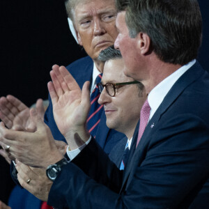 Donald Trump à la Convention nationale républicaine à Milwaukee, Wisconsin, au Fiserv Forum, mercredi 17 juillet.