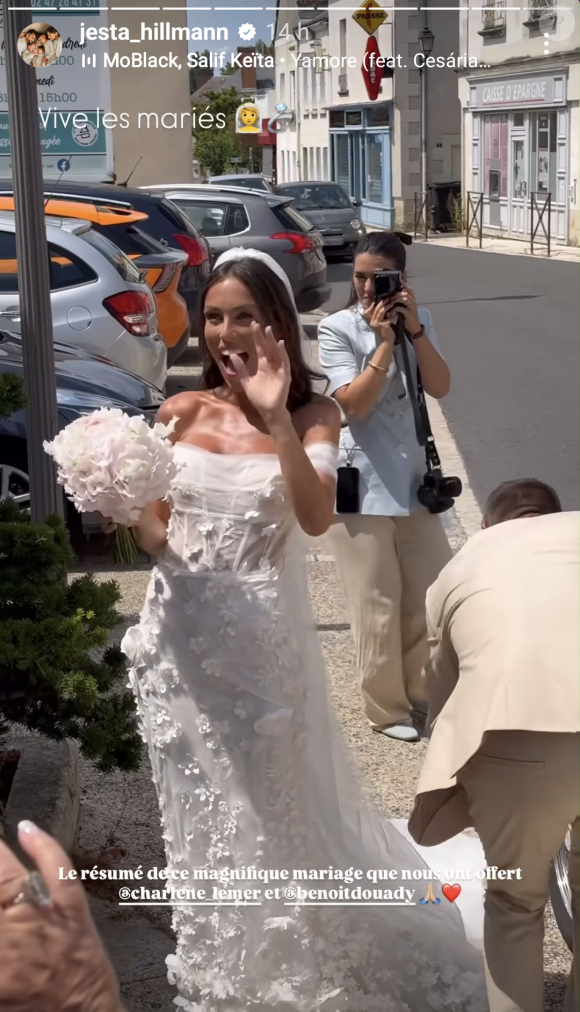 Charlène arrivant à son mariage le 20 juillet 2024