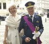 Le roi Philippe, 64 ans, et la reine Mathilde, 51 ans étaient au rendez-vous
Le roi Philippe et la reine Mathilde de Belgique au "Te Deum" lors de la Fête nationale en la cathédrale Saint-Michel-et-Gudule à Bruxelles, le 21 juillet 2024