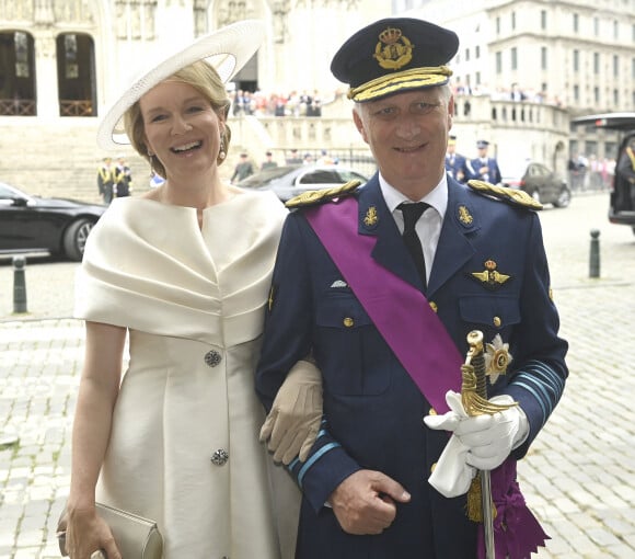 Le roi Philippe, 64 ans, et la reine Mathilde, 51 ans étaient au rendez-vous
Le roi Philippe et la reine Mathilde de Belgique au "Te Deum" lors de la Fête nationale en la cathédrale Saint-Michel-et-Gudule à Bruxelles, le 21 juillet 2024