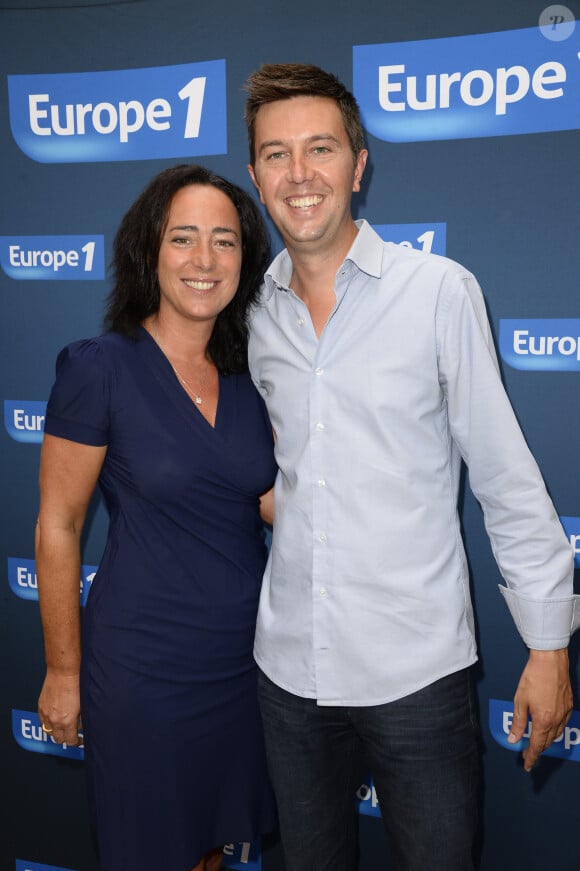 Guest et Maxime Switek - Conférence de rentrée de Europe 1 à Paris. Le 3 septembre 2014  