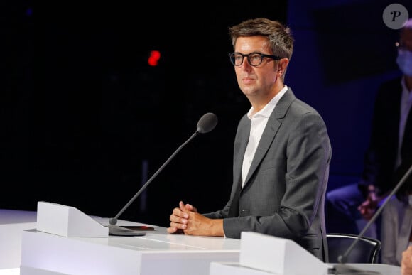 Maxime Switek - Conférence de presse de rentrée de BFMTV saison 2021/2022 à l'Altice Campus à Paris, France, le 25 août 2021. © Christophe Clovis/Bestimage