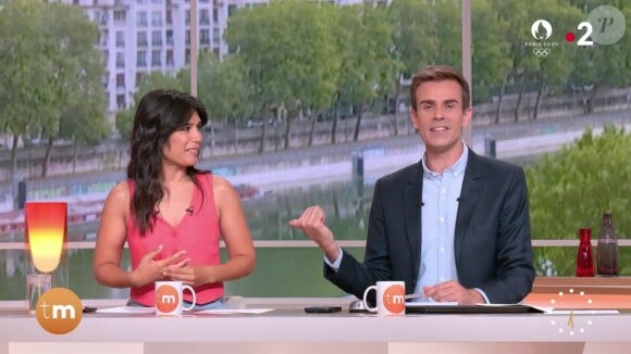 Emilie Tran Nguyen et Jean-Baptiste Marteau ont battu un record d'audience avec "Télématin" le jeudi 25 juillet 2024
Emilie Tran Nguyen et Jean-Baptiste Marteau sur le plateau de "Télématin"