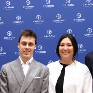 Exclusif - Pascale Allavena, Louis Ducret et sa femme Marie, Andreas Allenbach - Crisoni inaugure une nouvelle boutique pour les femmes rue Princesse Caroline en présence de ses ambassadeurs Louis et Marie Ducruet le 6 juin 2024. © Claudia Albuquerque/Bestimage 