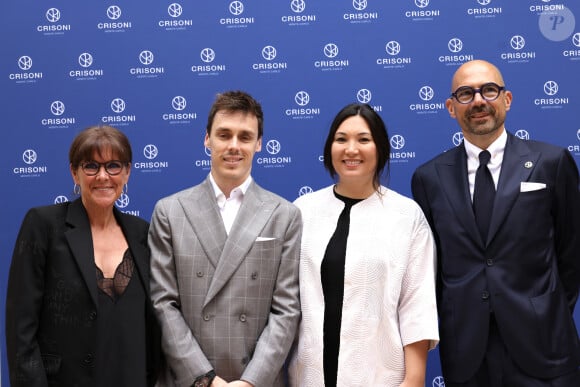 Exclusif - Pascale Allavena, Louis Ducret et sa femme Marie, Andreas Allenbach - Crisoni inaugure une nouvelle boutique pour les femmes rue Princesse Caroline en présence de ses ambassadeurs Louis et Marie Ducruet le 6 juin 2024. © Claudia Albuquerque/Bestimage 