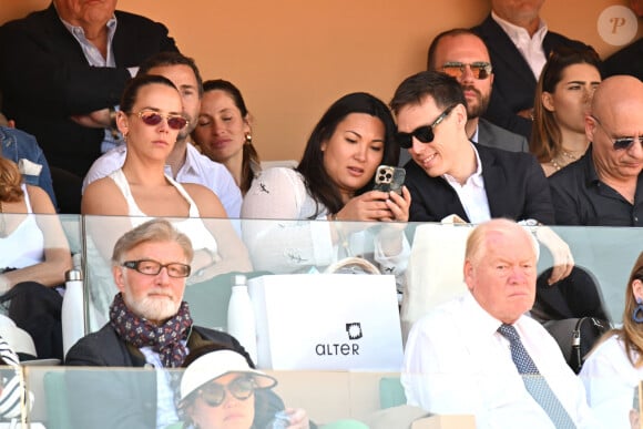 Pauline Ducruet, Marie et Louis Ducruet lors de la finale du Rolex Masters 1000 de Monte-Carlo à Roquebrune-Cap-Martin le 14 avril 2024. © Bruno Bebert / Bestimage 