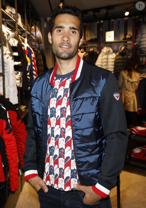 Exclusif - Martin Fourcade (Biathlète), ambassadeur de la technologie Covershield pour la présentation de la collection Rossignol Automne/Hiver 2019-2020 au Rossignol Store à Paris, France, le 3 octobre 2019. © Marc Ausset-Lacroix/Bestimage