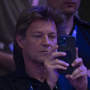 Laurent Delahousse - Célébrités assistent à la finale de l'épée individuelle homme avec le francais Yannick Borel qui perd en finale face à Kōki Kanō au Grand Palais lors des Jeux Olympiques de Paris 2024 (JO) à Paris le 28 juillet 2024. © Dominique Jacovides-Pierre Perusseau/Bestimage