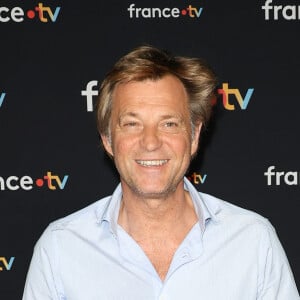 Laurent Delahousse au photocall pour la conférence de presse de rentrée de France TV à la Grande Halle de la Villette à Paris, France, le 11 juillet 2023. © Coadic Guirec/Bestimage