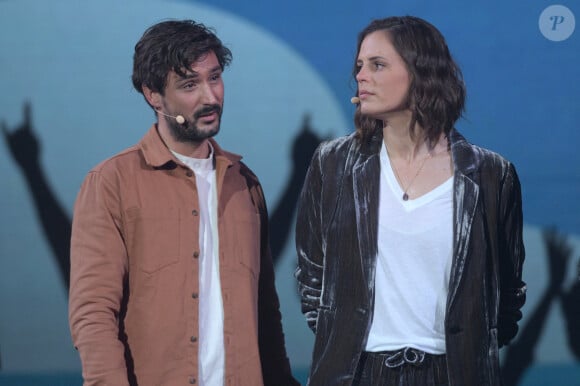 Exclusif- Jérémy Frérot, Laure Manaudou - Surprises - Enregistrement de l'émission "La Chanson secrète 11" à Paris, diffusée le 24 juin sur TF1. © Cyril Moreau / Bestimage 