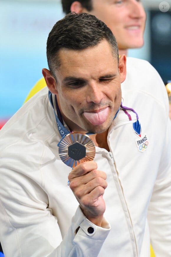 Florent Manaudou médaillé de bronze aux Jeux Olympiques de Paris le 2 août 2024. Photo by Laurent Zabulon/ABACAPRESS.COM