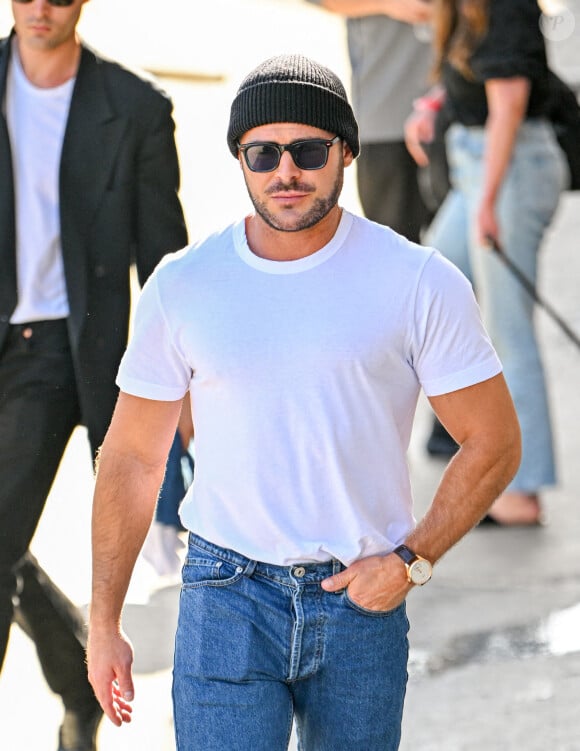 Zac Efron arrive aux studios de l'émission "Jimmy Kimmel Live !" à Los Angeles, le 20 juin 2024. BauerGriffin/INSTARimages/ABACAPRESS.COM