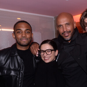 Exclusif - Chris Camalon, Lucie Bernardoni, Joël Bouraïma, Stanislas Souffoy-Rittner - Ahcène (ex-candidat de la star Academy 2022) lors de sa release party au Break à Paris le 2 novembre 2023. © Rachid Bellak / Bestimage