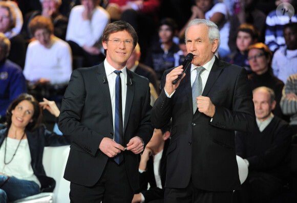 Laurent Romejko et Patrice Laffont -Enregistrement de l'émission annviersaire des 40 ans des "Chiffres et des lettres". © Guillaume Gaffiot /Bestimage