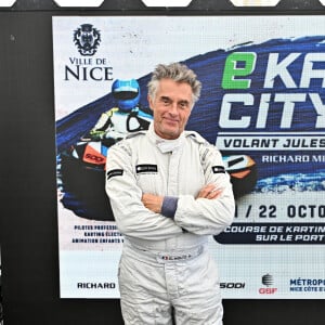 Exclusif - Gérard Holtz - Course des personnalités lors du trophée eKart City Volant Jules Bianchi sur le port de Nice le 21 octobre 2023. © Bruno Bebert/Bestimage 