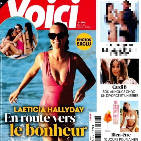 Laeticia Hallyday en couverture du magazine "Voici", numéro du 9 août 2024.