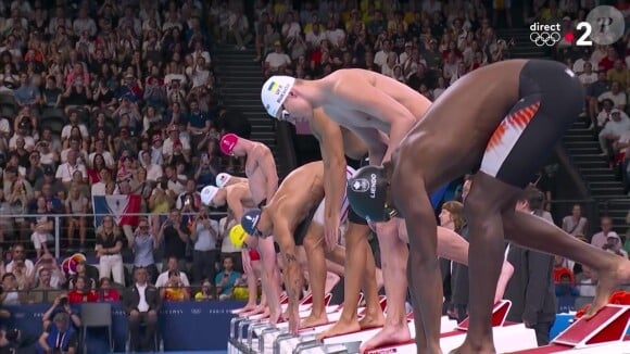 Pour couvrir les épreuves de natation des JO de Paris, France Télévisions a fait appel à un trio
Capture d'épreuve de natation des JO de Paris