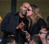 A noter que Tony Parker et sa compagne Agathe Teyssier étaient également présents 
Tony Parker et sa compagne Agathe Teyssier en tribunes pendant l'épreuve finale de football opposant la France à l'Espagne lors des Jeux Olympiques de Paris 2024 (JO) au Parc des Princes, à Paris, France, le 9 août 2024. © Jacovides-Perusseau/Bestimage 