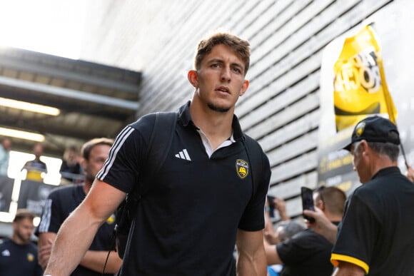 Oscar Jegou du Stade Rochelais lors du match de Top 14 entre La Rochelle et le Racing 92 au Stade Marcel Deflandre le 8 juin 2024 à La Rochelle. Thibaut Bossenie/Icon Sport/ABACAPRESS.COM