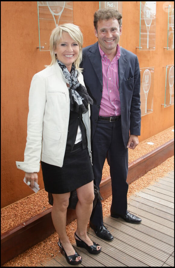 Pierre Sled et Sophie Davant - Tournoi de Roland Garros.