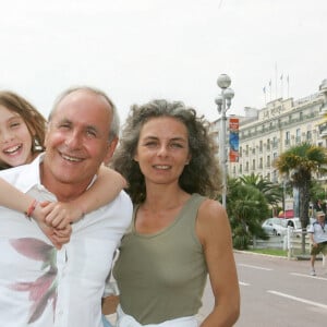 Patrice Laffont, sa femme Valérie et leur fille Mathilde à Nice.