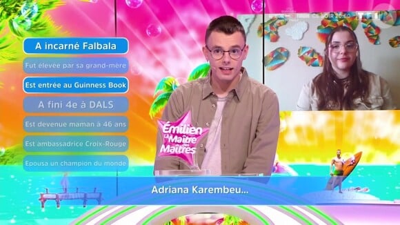 Si cette dernière apparaissait souvent en plateau, ces derniers temps elle se fait plus rare.
Emilien sur le plateau des "12 coups de midi"