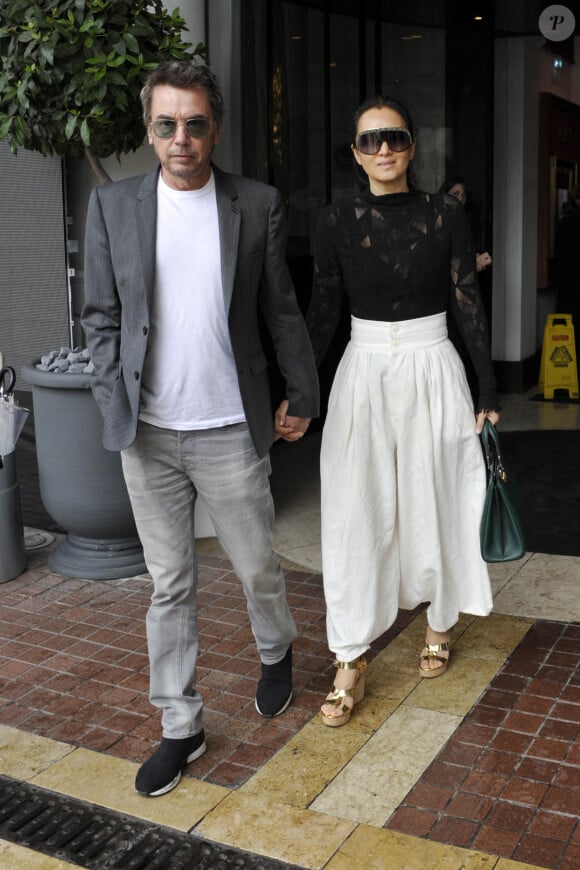 Gong Li Et Jean-Michel Jarre vus à l'hôtel Majestic à Cannes, en France, le 18 mai 2019, dans le cadre du 72e Festival de Cannes. Photo by Splash News/ABACAPRESS.COM