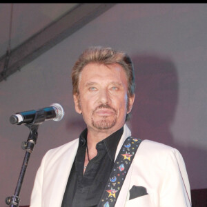 Johnny Hallyday - Soirée pour les 50 de Christian Audigier à Los Angeles. 