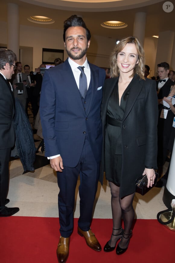 Maxim Nucci et sa compagne Isabelle Ithurburu (enceinte) - Arrivées lors de la 43ème cérémonie des Cesar à la salle Pleyel à Paris, le 2 mars 2018. © Dominique Jacovides - Olivier Borde / Bestimage