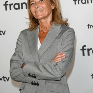 Claire Chazal au photocall pour la conférence de presse de rentrée de France TV à la Grande Halle de la Villette à Paris, France, le 6 juillet 2022. © Coadic Guirec/Bestimage 