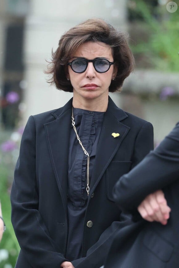 Rachida Dati, ministre de la Culture - Obsèques de P.Laffont dans la salle de la Coupole du cimetière du Père-Lachaise à Paris, le 23 août 2024. © Dominique Jacovides / Bestimage