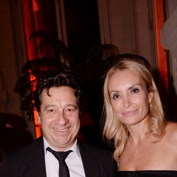 Exclusif - Laurent Gerra et sa femme Christelle Bardet - Moma Group fête son 10ème anniversaire à l'hôtel Salomon de Rothschild à Paris le 5 septembre 2022. Promoteur d'un art de vivre à la française, le PDG de Moma Group promet de créer 40 nouvelles adresses à travers le monde en faisant rayonner ses concepts emblématiques que sont Café Pérouse, Noto, Casa Amour et Mimosa. © Rachid Bellak/Bestimage