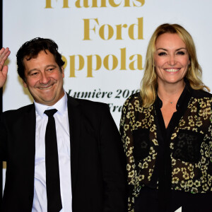 Laurent Gerra, sa compagne Christelle Bardet - Photocall de la soirée de remise de prix du festival Lumière 2019 à Lyon le 18 octobre 2019. © Romain Doucelin / Bestimage