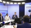 Un nom de plus en plus entendu
Exclusif - Gilles Verdez, Marc Touati, Leon Desfontaines, Cyril Hanouna, sur le plateau de l’émission « On Marche Sur La Tête » présentée pa C.Hanouna dans les studios d’ Europe 1 à Paris, France, le 27 juin 2024. © Jack Tribeca / Bestimage