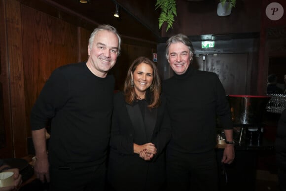 Exclusif - Alain Marschall, Valérie Benaim, Olivier Truchot - Personnalités à la soirée de lancement du livre de V.Benaïm "Il n'est pas celui que vous croyez", paru aux Editions Fayard, au Buddha-Bar à Paris. Le 7 février 2024 © Jack Tribeca / Bestimage