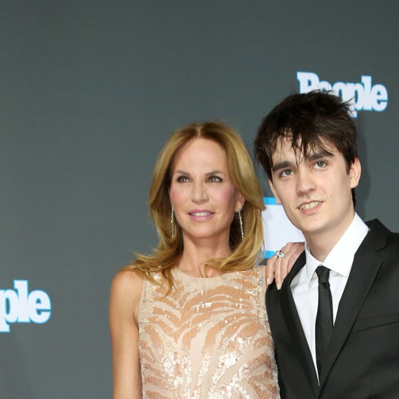 Alain-Fabien Delon et sa mère Rosalie Van Breemen - Soirée pour le lancement du magazine "People" en Allemagne à Berlin le 17 mars 2015